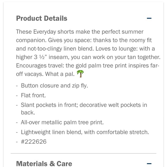 NWT Old Navy Shorts white gold palm trees 6 8 10 - Picture 3 of 5